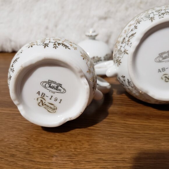 Norcrest Chatillon 50th Anniversary Sugar Creamer Chatillon Porcelain Gift - Picture 10 of 13